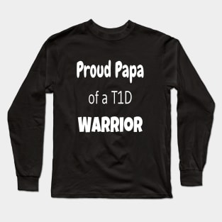 Proud Papa - White Text Long Sleeve T-Shirt